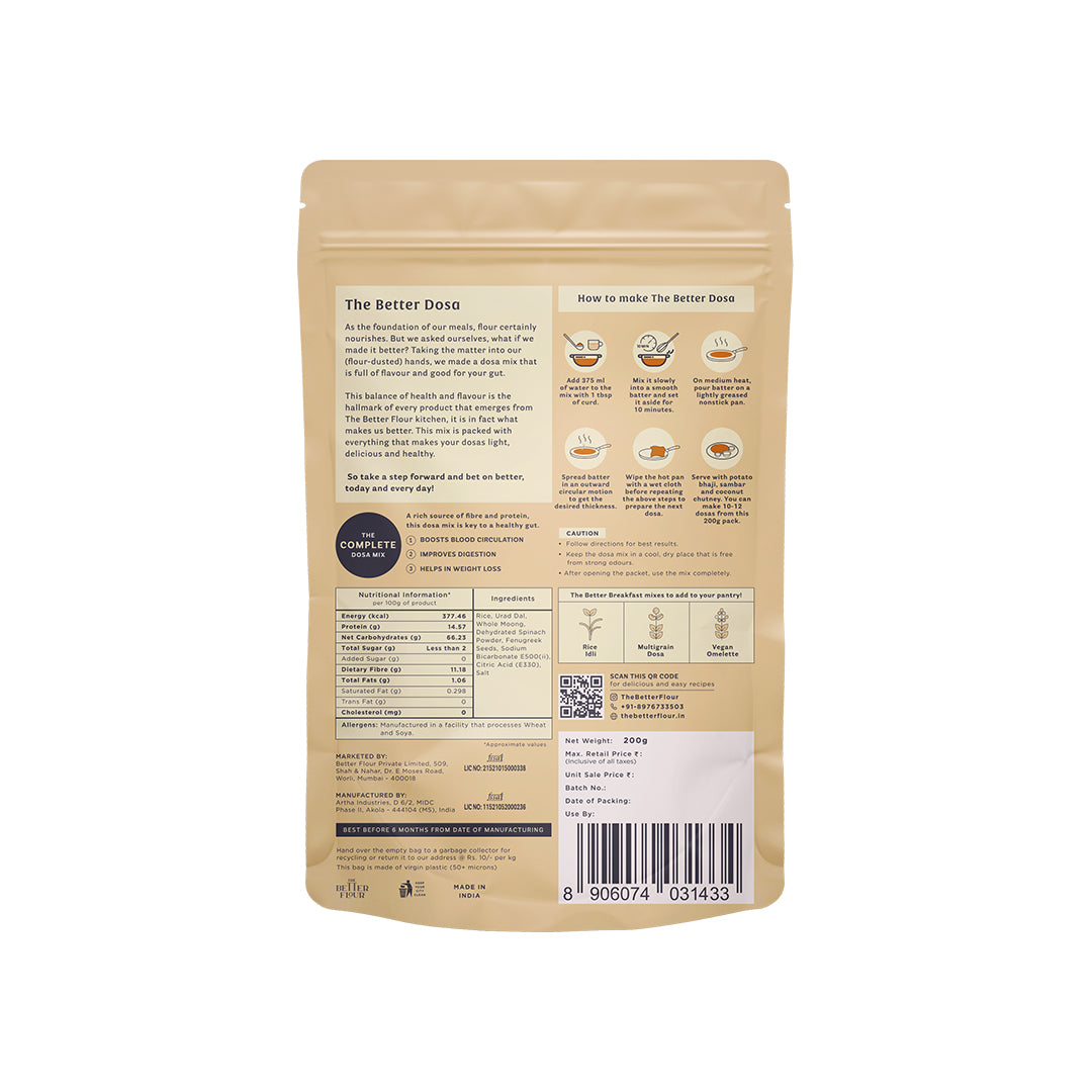 Instant Sprouted Moong Dosa Mix