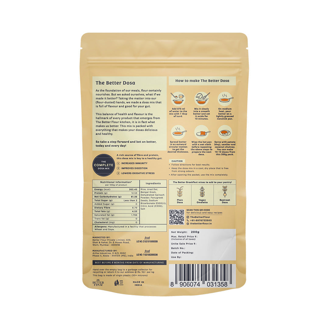 Instant Spinach Dosa Mix_