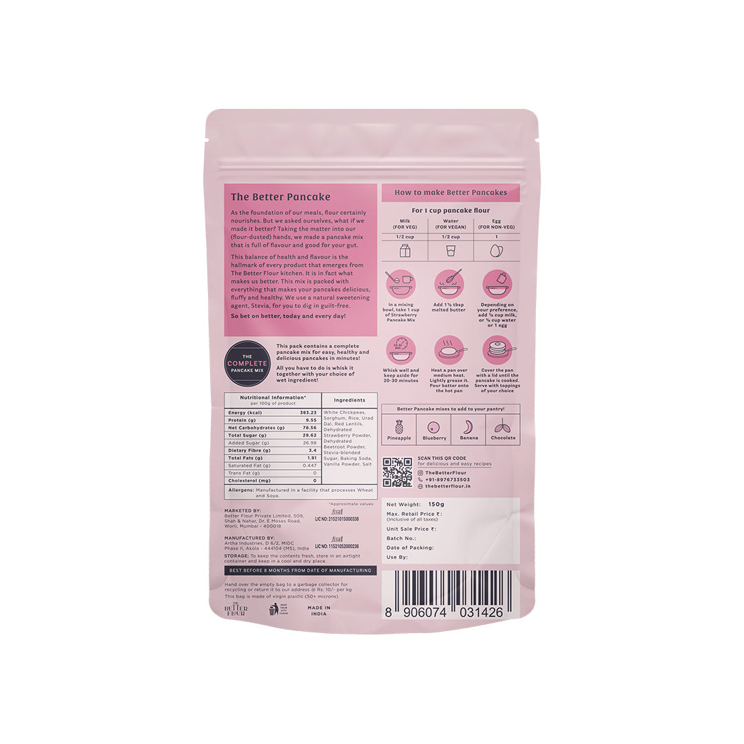 Strawberry Pancake Mix 200g_