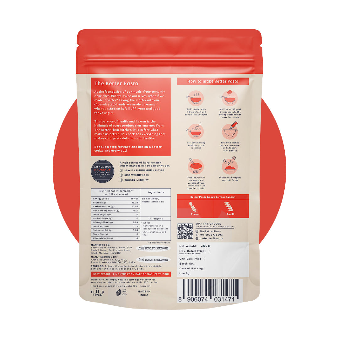 Emmer Wheat Macaroni Pasta Single Pack